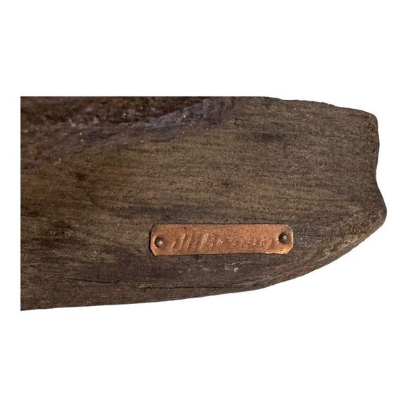 Mid-Century Modern Brutalist Copper & Driftwood Kinetic Mushroom Sculpture Brown - Picture 5 of 12